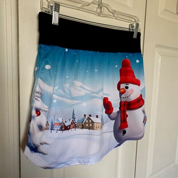 Unbranded Christmas Skort‎ Jack Frost Snowy Country Scene Pocket Women's Medium - Picture 13 of 13